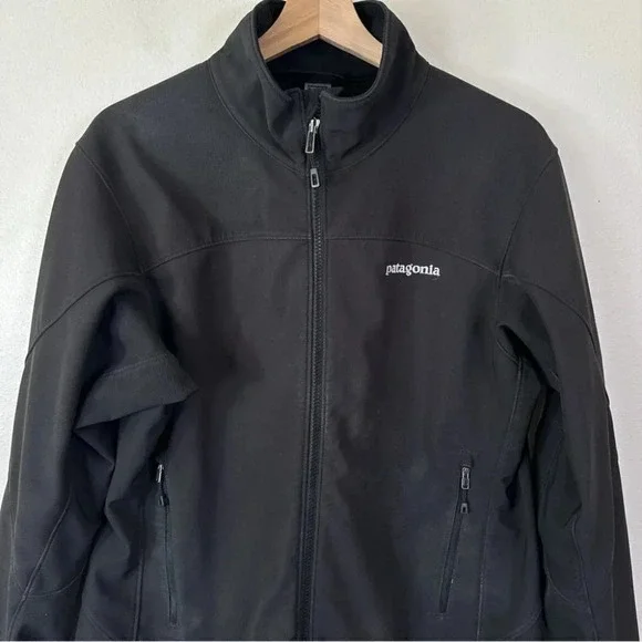 Patagonia Adze Jacket Full Zip  Soft Shell Black Color - Picture 3 of 12